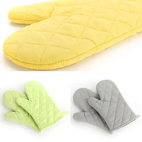 Cotton Oven Mitt Heat Proof Resistant Protector Kitchen Cooking Pot Holder Glove Non-slip microwave gloves baking BBQ Oven mitts