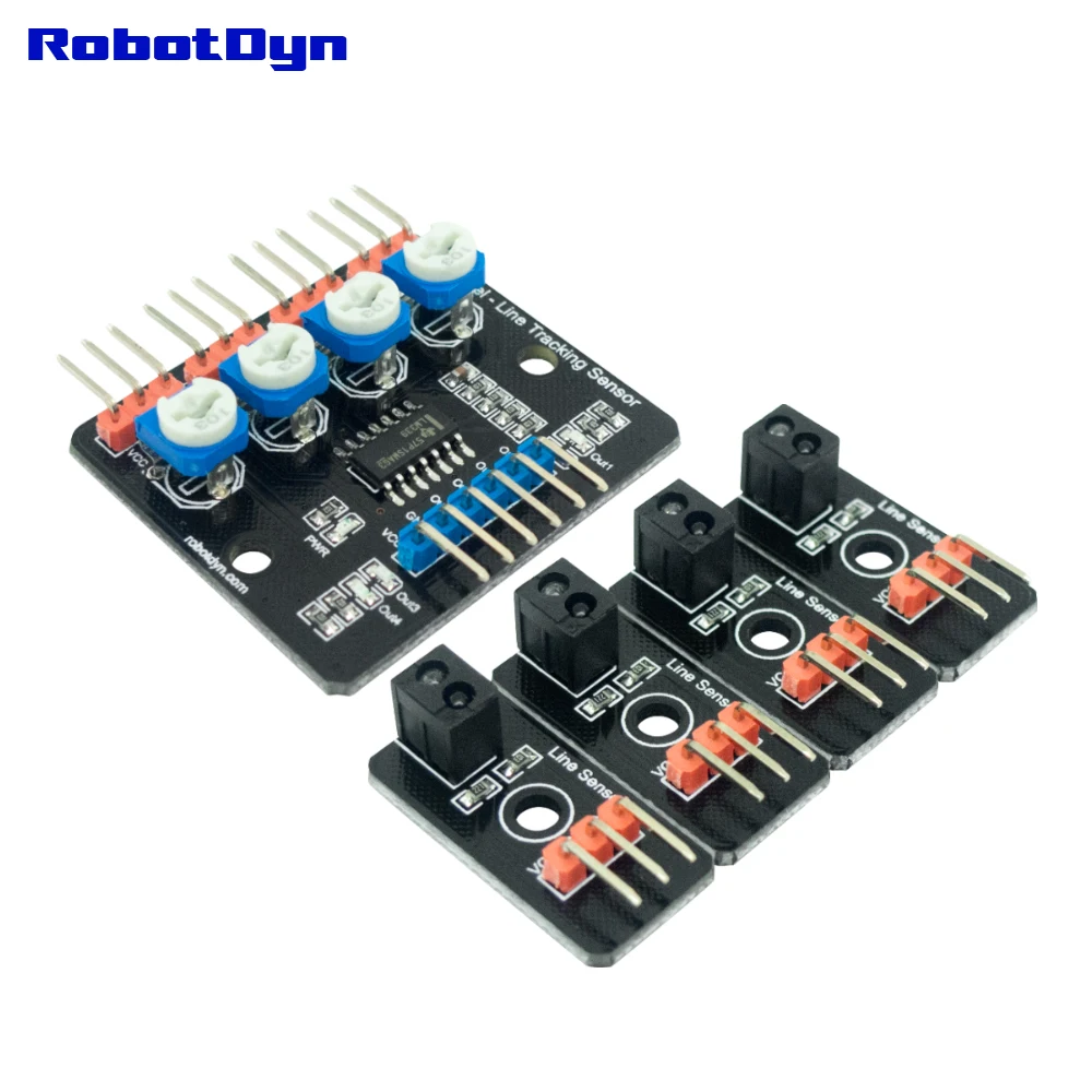 Line tracking Sensor, 4-channel competable with Arduino IDE for DIY Electronics