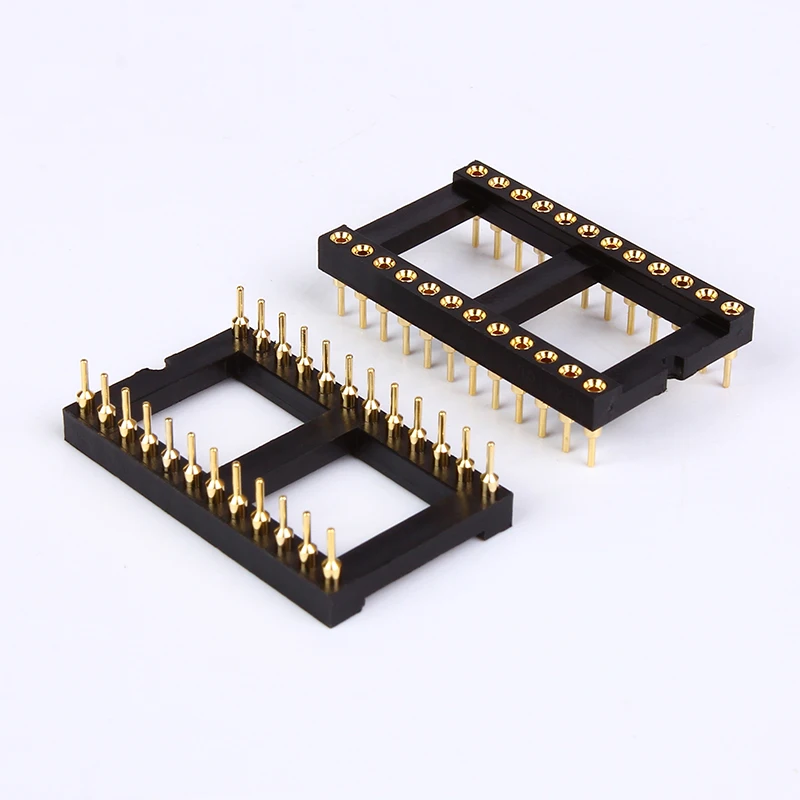 hifi 8P/14P/16P/20P/24P/28P/40P DIP8 IC socket op amp socket gold base Seat Import gold plating 10 pcs 8-pin feet IC chip socket