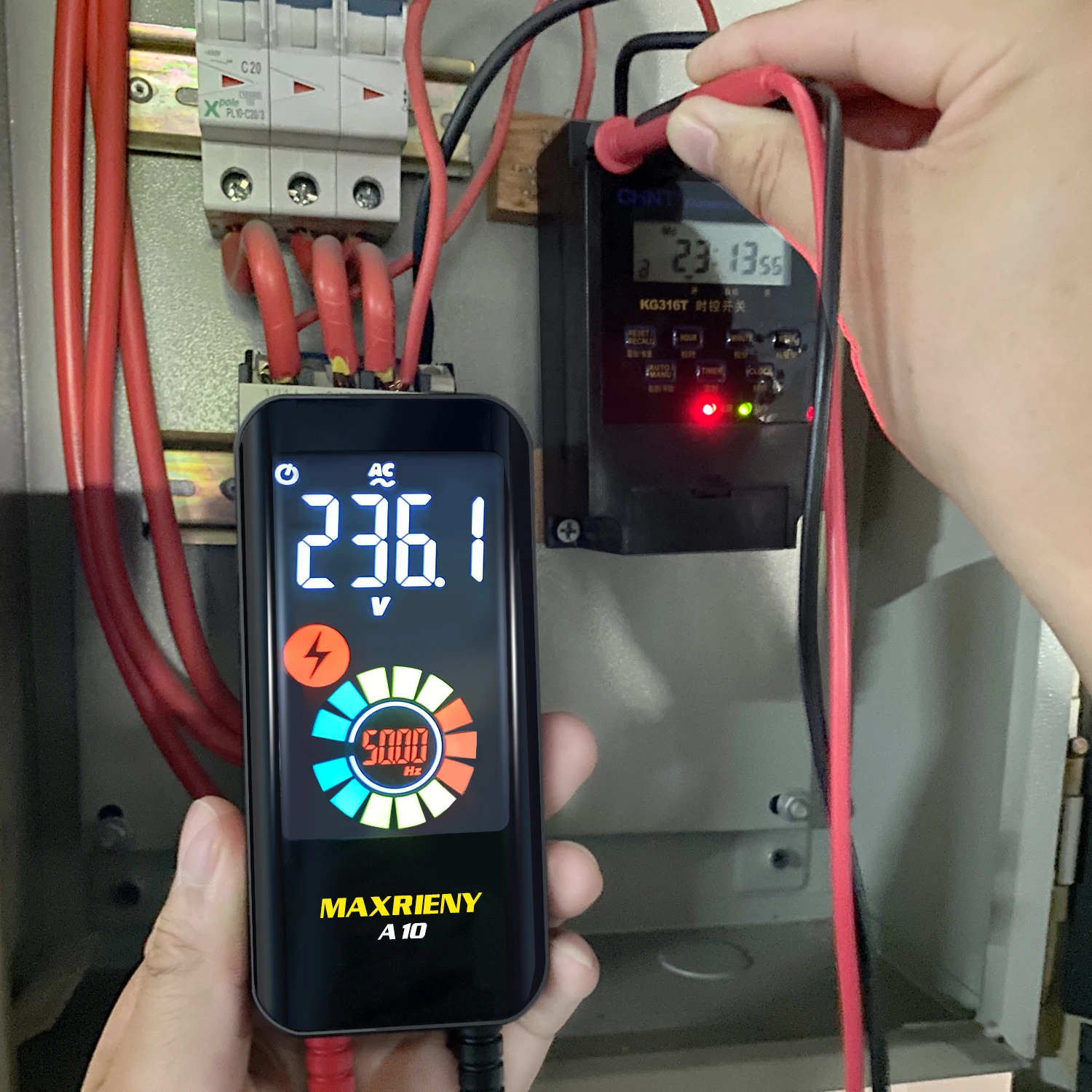 MAXRIENY Smart Digital Multimeter A10 True RMS EBTN Farbdisplay DC AC Spannung Kapazität Ohm Diode NCV Hz Live Wire Tester – Detail 5