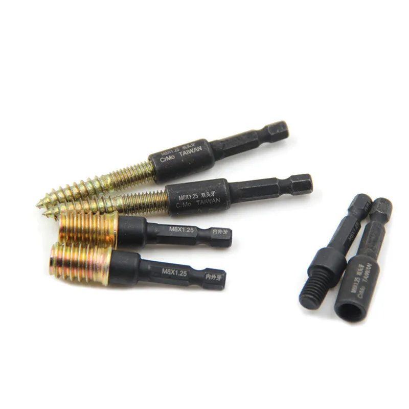 M6 M8 M10 Cr-Mo Self-Tapping Socket Adapter Set for Insert Nuts or Hanger Bolt Power Drill Tool Socket Lock Screw Thread Sockets