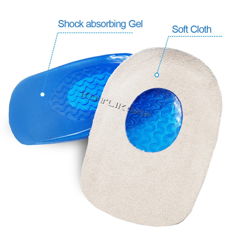 SEBS Half Insoles Unisex Foot Care Plantar Fasciitis Achilles Tendonitis Heel Spur Pad Pain Relief Flannel Massag Inserts