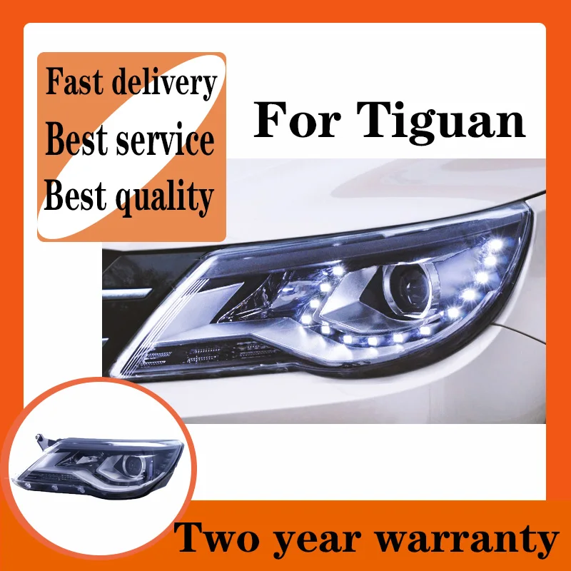 For VW Tiguan Headlights  2010 2011 2012 LED Headlight DRL Head Lamp Led Projector Automotive Accessories