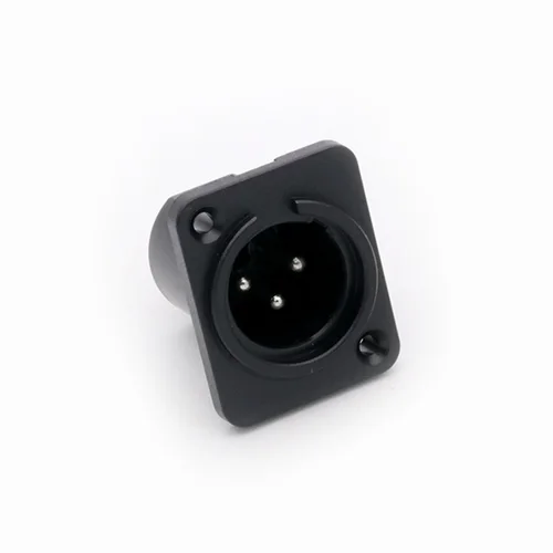 Imagen 2 del producto 1xMale + 1xFemale XLR enchufe y enchufe 3 pines XLR macho y hembra enchufe montaje en Panel chasis 3 pines conector XLR de forma cuadrada