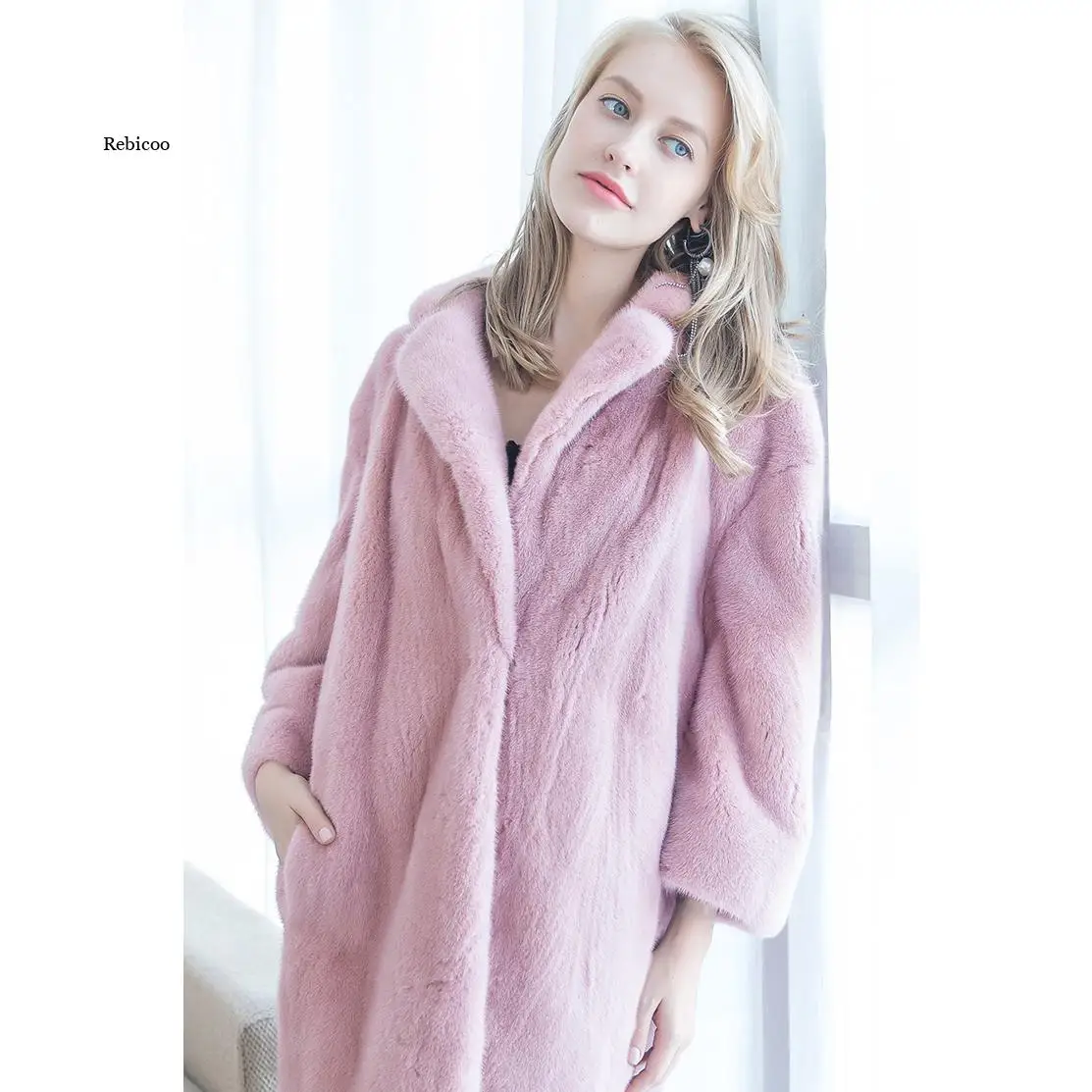 Faux Rabbit Fur Coat Women 2020 Autumn Winter Thick Warm Long Jackets Female Vintage Casual  Loose Solid Long Coat 4XL