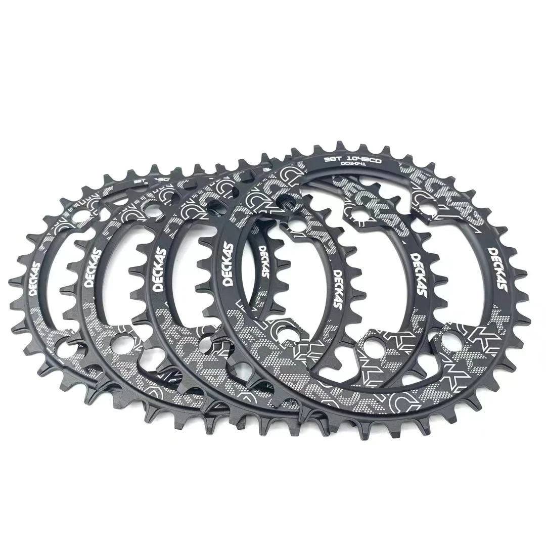 Deckas 104BCD Chainring Round 32T 34T 36T 38T Narrow Wide Chain ring For MTB Mountain Bike 104 BCD bicycle crank Chainwheel