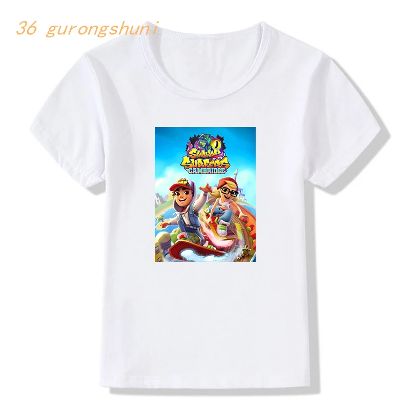 boy t shirt for girls tops subway surfers game children t-shirt graphic tee summer tops kids clothes girls 8 to 12 boys t shirts