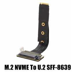 U2 interface SFF-8639 ( U.2 ) to M.2 NVMe NGFF Key M key-M M2 Adapter Riser Card Ribbon Extender Cable For U.2 NVME SSD