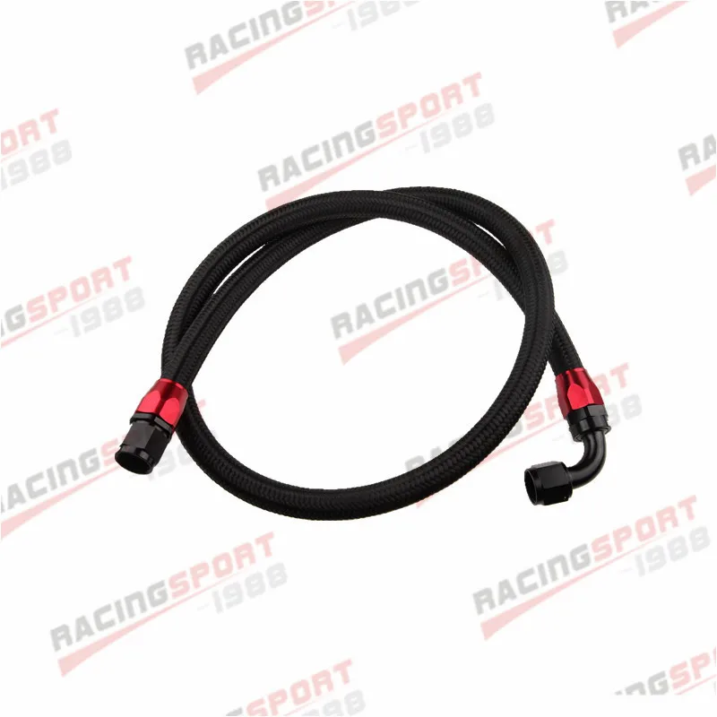AN10  0.6M/0.9M/1.2M/1.4M/1.6M Stainless Steel Brained Oil Hose Line Hose Tube With 0+90 Degree Swivel Hose End Fitting Installe