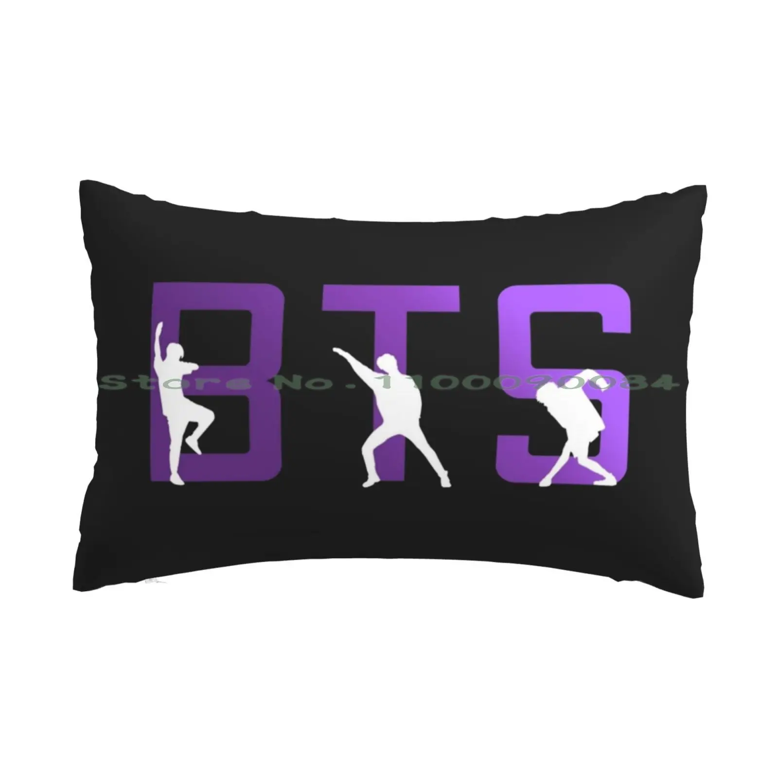 Dance Silhouettes Pillow Case 20x30 50*75 Sofa Bedroom Dance Silhouettes Logo Mic Drop Idol Fake Love 3j Jeon Jungkook Park