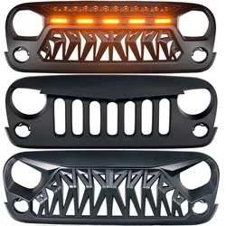 Modified Front Racing Grille Grills Fit For Jeep Wrangler Jk 2007-2017 Mesh Mask Cover Auto Grill Grills Exterior Car Accesories