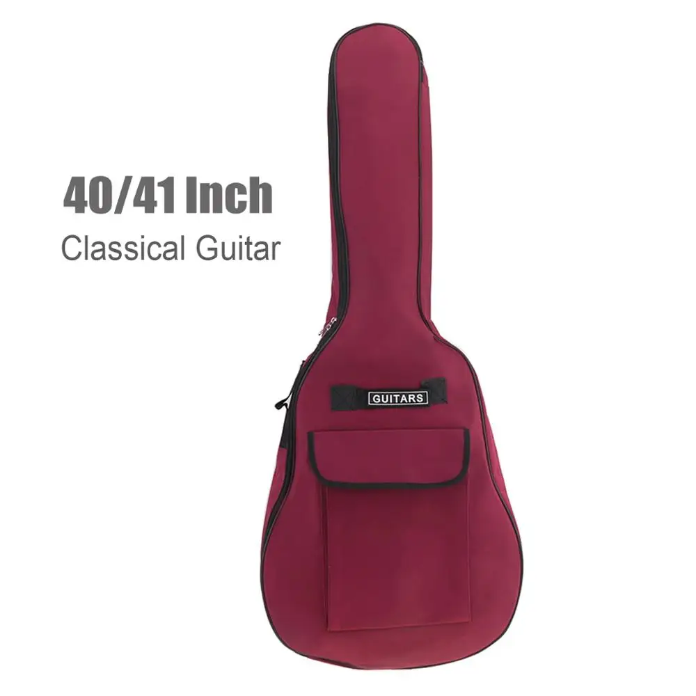 Guitar Bag 41 Inch Portable Oxford Fabric Acoustic Guitar Double Straps Padded Guitar Soft Case Gig Bag Waterproof Backpack