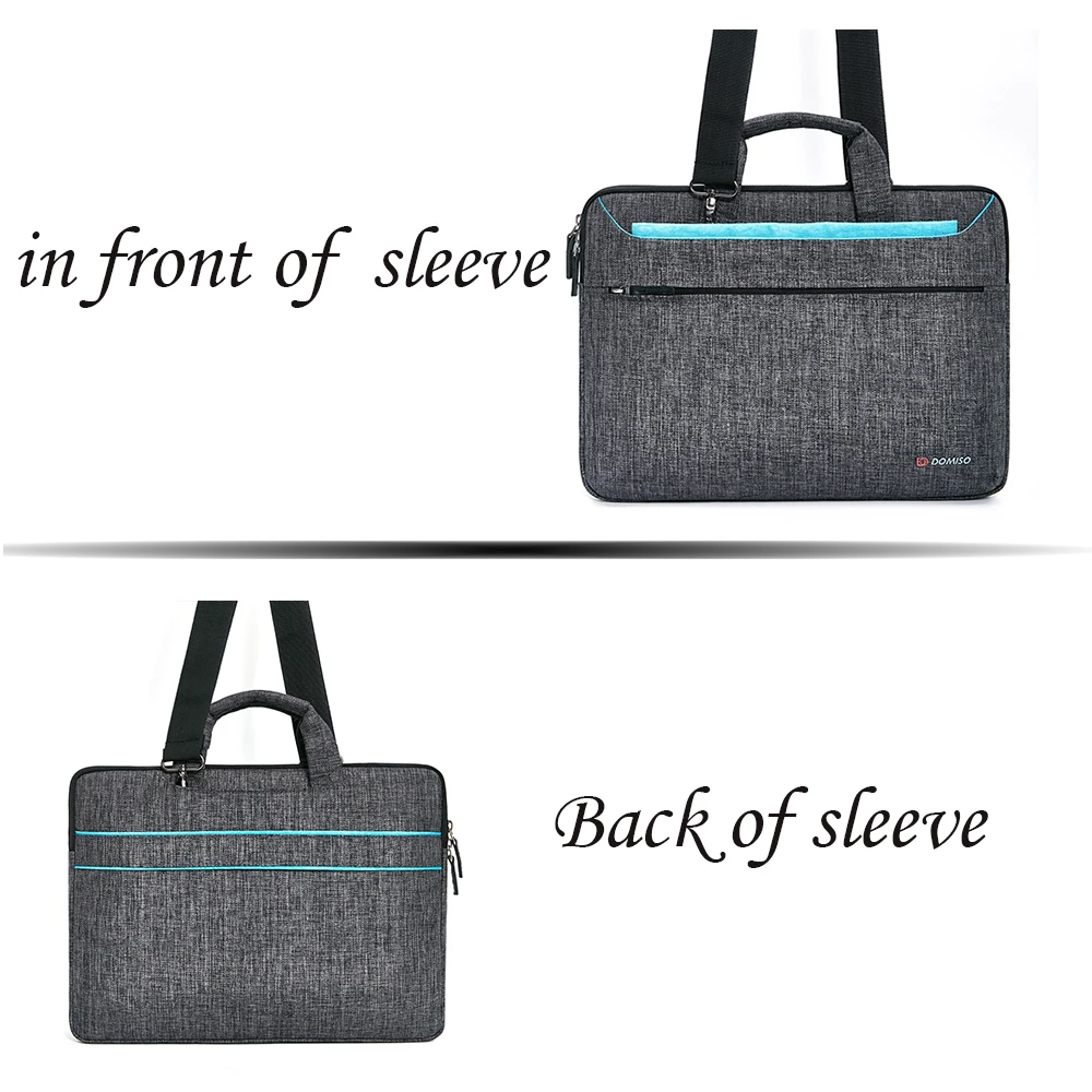 Domiso multi-use moda luva do portátil com alça à prova de choque splashproof computador portátil saco para 14 "15.6" polegadas