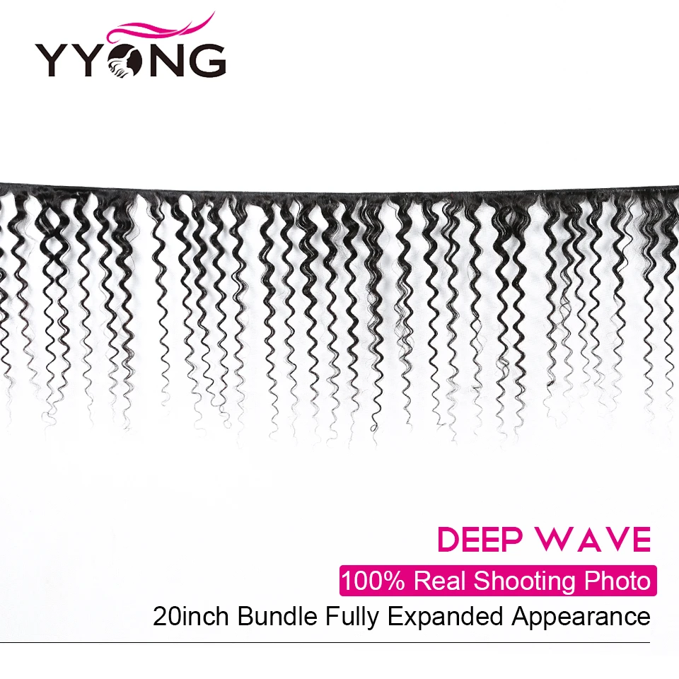 YYong 6X6 Deep Wave Closure With Bundles 30inch Brazilian Human Hair 3/4 Bundles With Lace Closure With Baby Hair