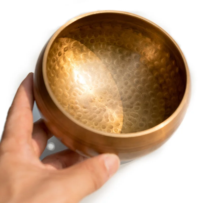 Nepal handmade Tibet Buddha sound bowl Yoga Meditation Chanting Bowl Brass Chime Handicraft Music Therapy Tibetan Singing Bowl