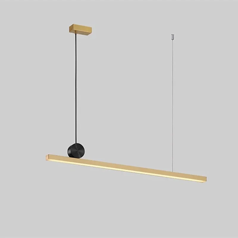 

Modern Gold LED Pendant Light for Office Lobby Gym Living Room Dining Table Kitchen Island Hanging Lamp Long Penant Lamp