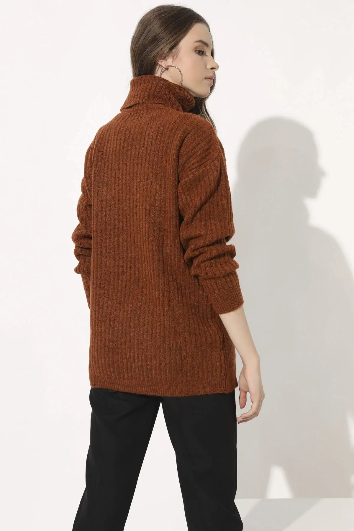 Winter Oversize Turtleneck Sweaters Onesize Casual Wear Keeps Warm Wool And Cotton Blend Sweaters