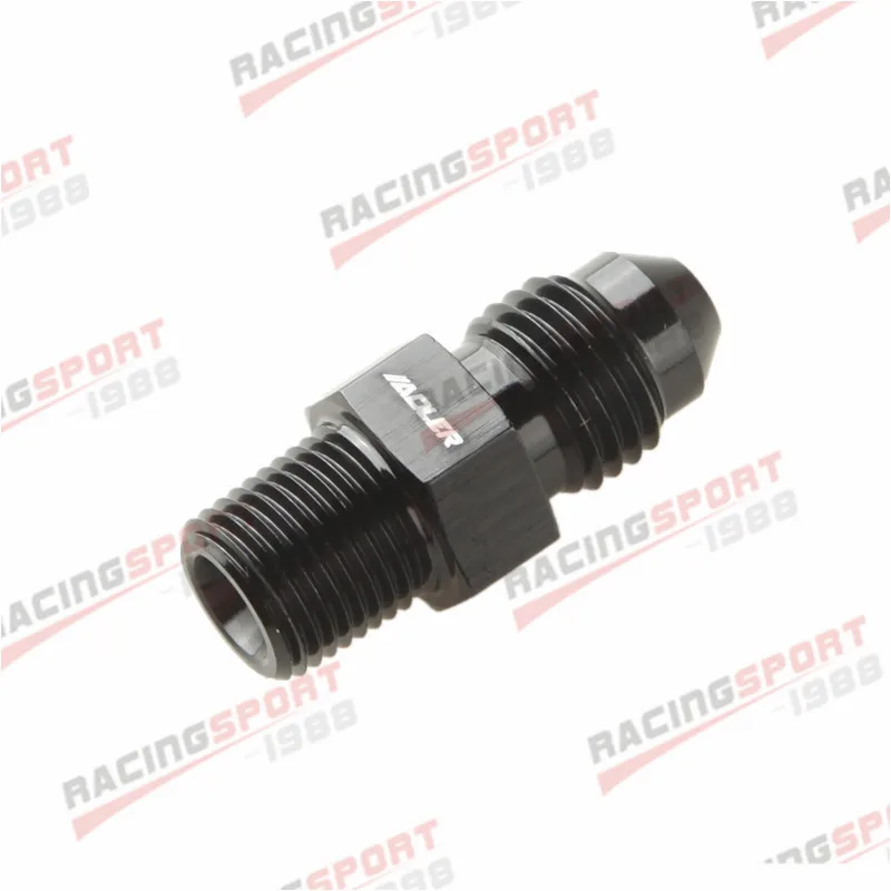 AN4 A 1/8 ''NPT Dritto Adattatore del Filetto di Tubo Per 4AN Raccordo Nero