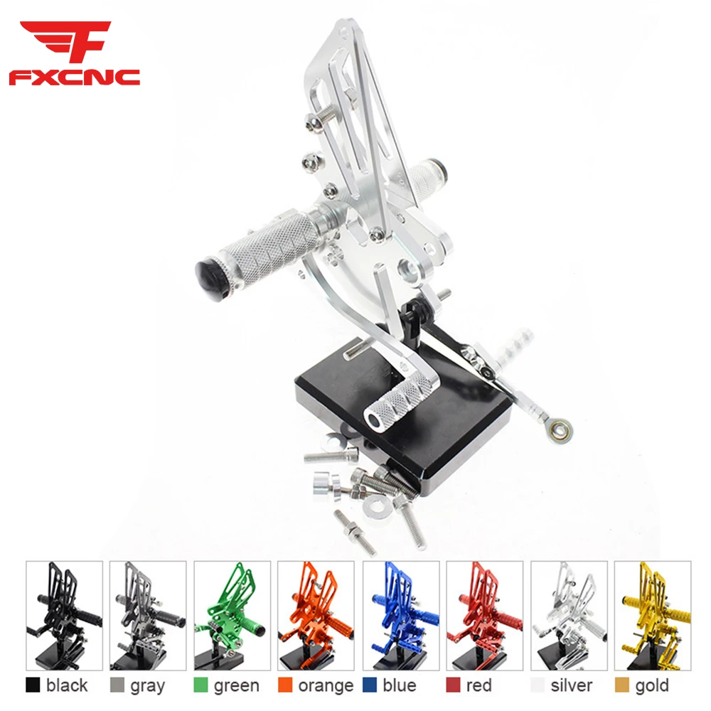 

For KAWASAKI NINJA 250 2008-2012 Adjustable Aluminum Motorcycle Rearset Footrest Footpeg Rear Set Footrest Foot peg