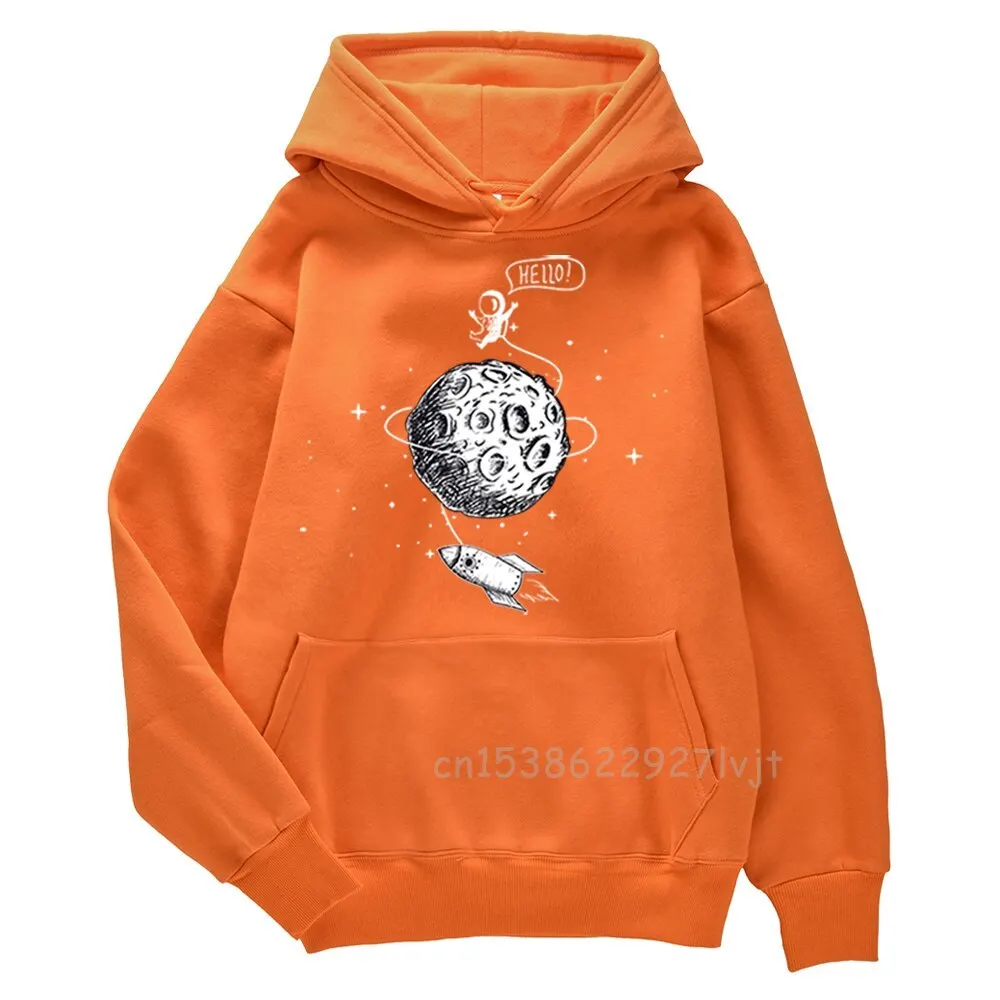 

Astronaut Moon Student Prints Sweatshirts Skin Friendly Hooded Streets Casual Hoodies Funny Fashion Cool Hoodie For Male