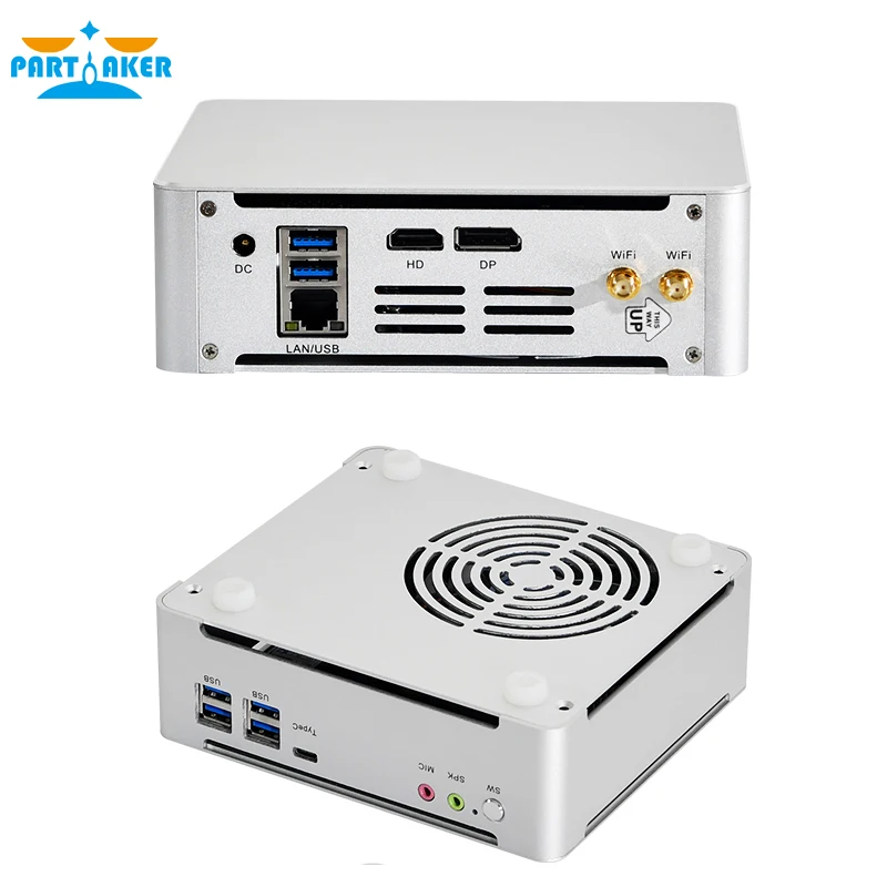 Mini pc intel core i7 8750h i9 9880h i7 10870h windows 10 linux ddr4 gigabit ethernet 300m wifi dp HD-MI 4k computador htpc nuc