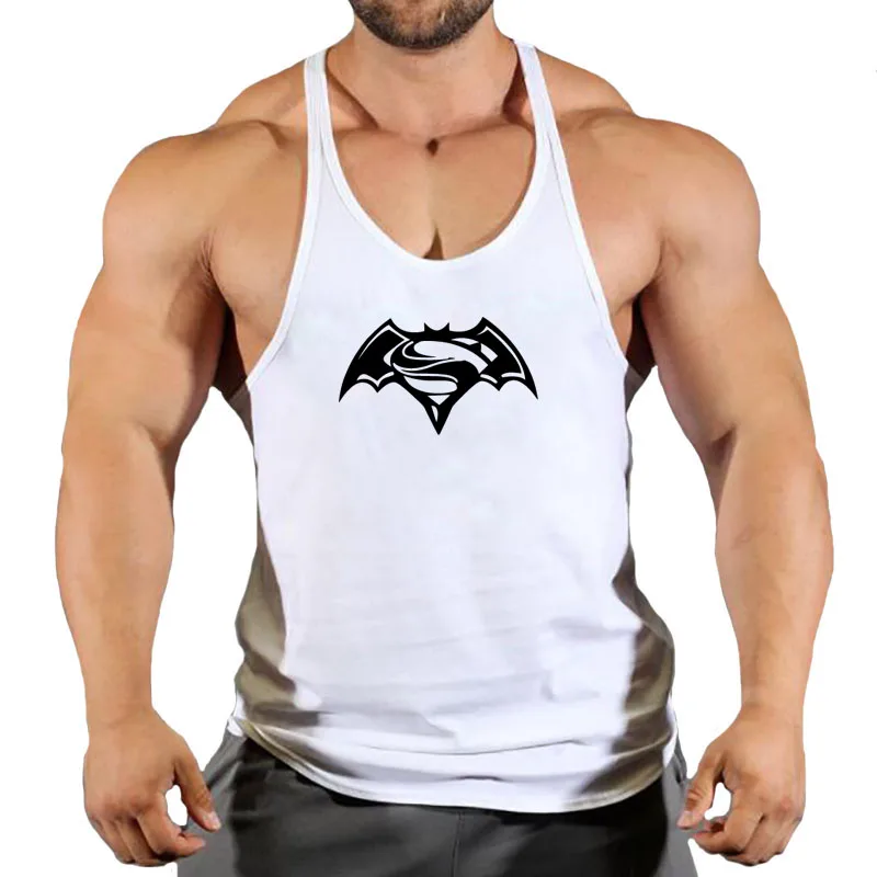 Super man Beast Bat man Gym Tank Top Men Fitness Clothing Bodybuilding Train Stringer Summer Clothing for Male Sleeveless Vest