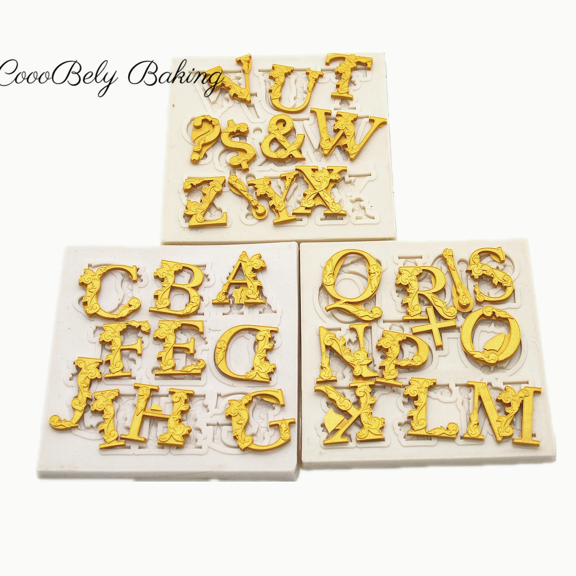 3Pcs English Letter Silicone Molds For Baking DIY Letters Cake Decoration Tools Practical Fondant Mold Chocolate Mold  Cake Tool