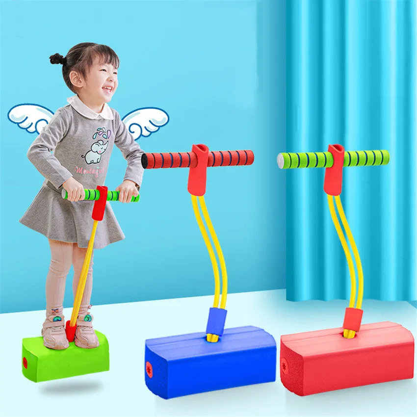 Outdoor Sports Frog Jumping Balance Sense Traning Toy for Boys Girls Fitness Equipment Bounce Shoes Pole Indoor Games Foam Stick