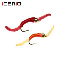 ICERIO 6 uds San Juan gusano pesca con mosca trucha señuelo cebos