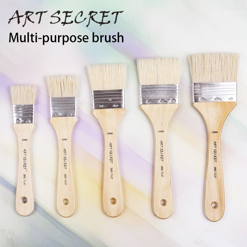 

Корейская кисть ArtSecret с плоской головкой, большая краска, свиная грива, кабан, кисть для масляной живописи, домашние инструменты 3865