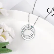 Personalized Double Circles Necklace #4