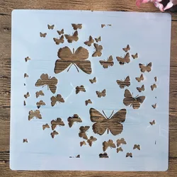 30*30cm Mandala Butterflies DIY Layering Stencils Wall Painting Scrapbook Coloring Embossing Album Decorative Template