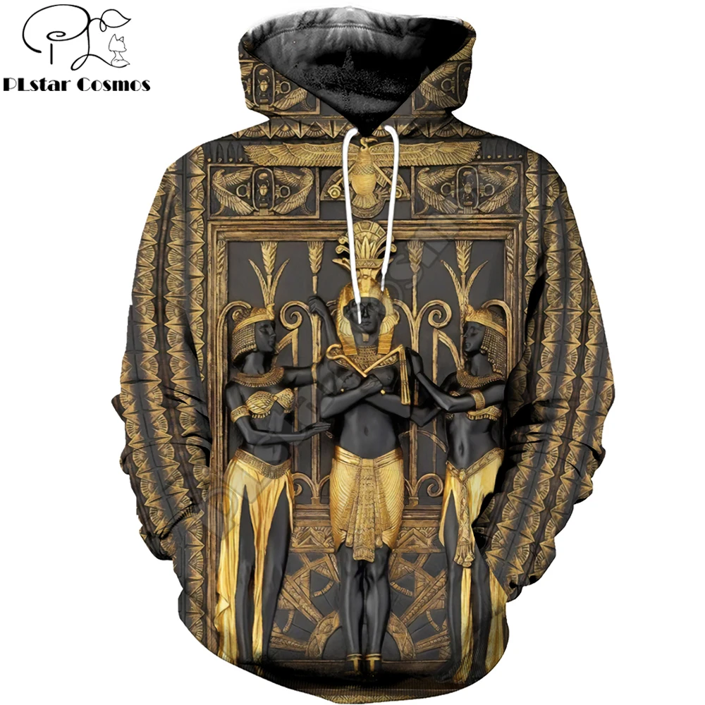 3D Printed Ancient Egypt Pharaoh Clothes Men Hoodie Harajuku Fashion Hooded Sweatshirt Street Jacket Autumn Unisex hoodies KJ685