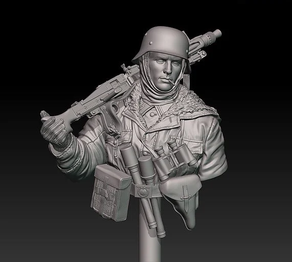 1/16 Resin Model Bust GK， Unassembled and unpainted kit