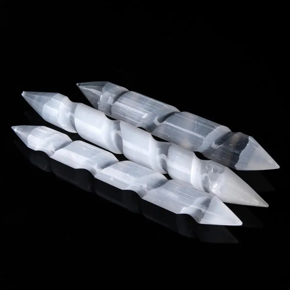 

1pcs Selenite Stone Crystal Stick Polishing Crystal Reiki Healing Energy Chakra Stone Specimen