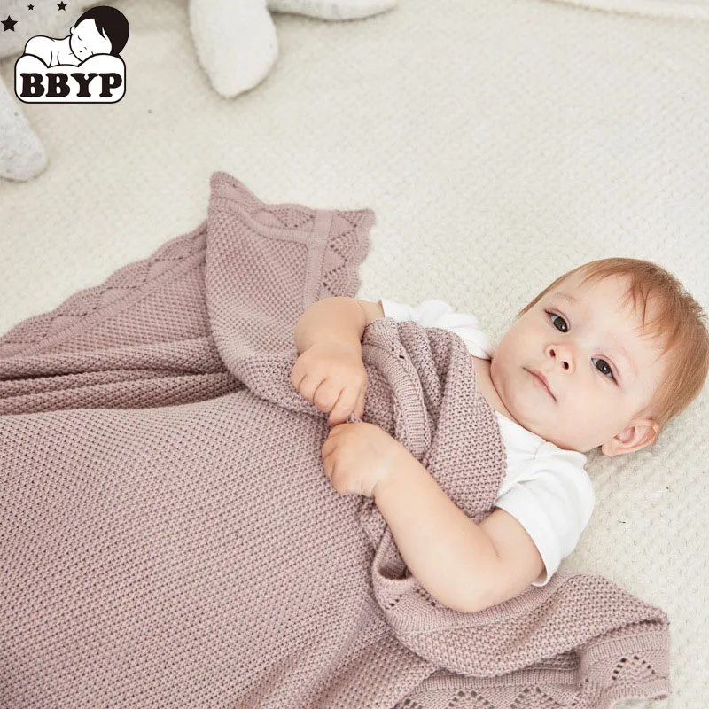 

Сплошное вязаное крючком хлопковое детское одеяло, супер мягкое скандинавское летнее одеяло с кондиционером, одеяло для коляски, новое одеяло