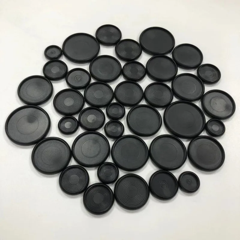 

100pcs Notebook Mushroom Hole Button Notepad Plastic Loose-leaf Coil 360 Degree Foldable Plastic Disc Buckle Black Binder Ring