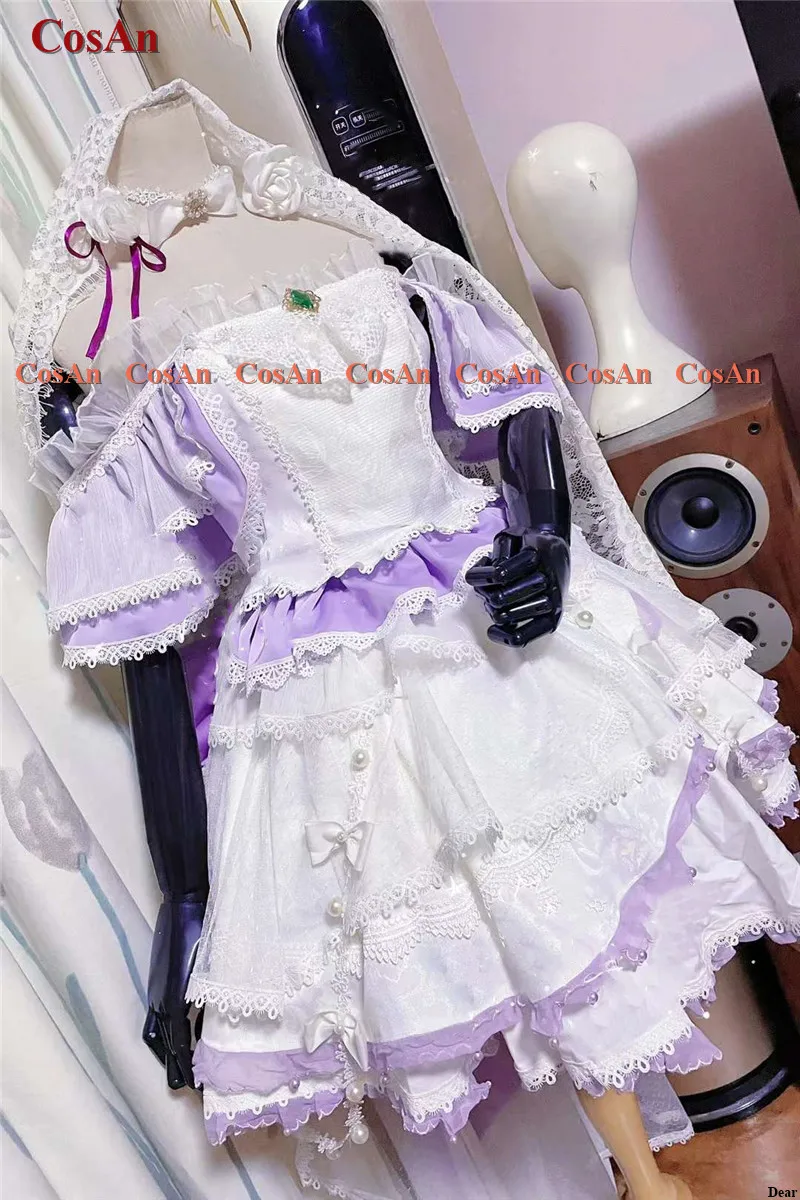 Hot Anime Re:Life In A Different World From Zero Emilia Cosplay Costume Wedding Dress Activity Party Role Play Clothing New