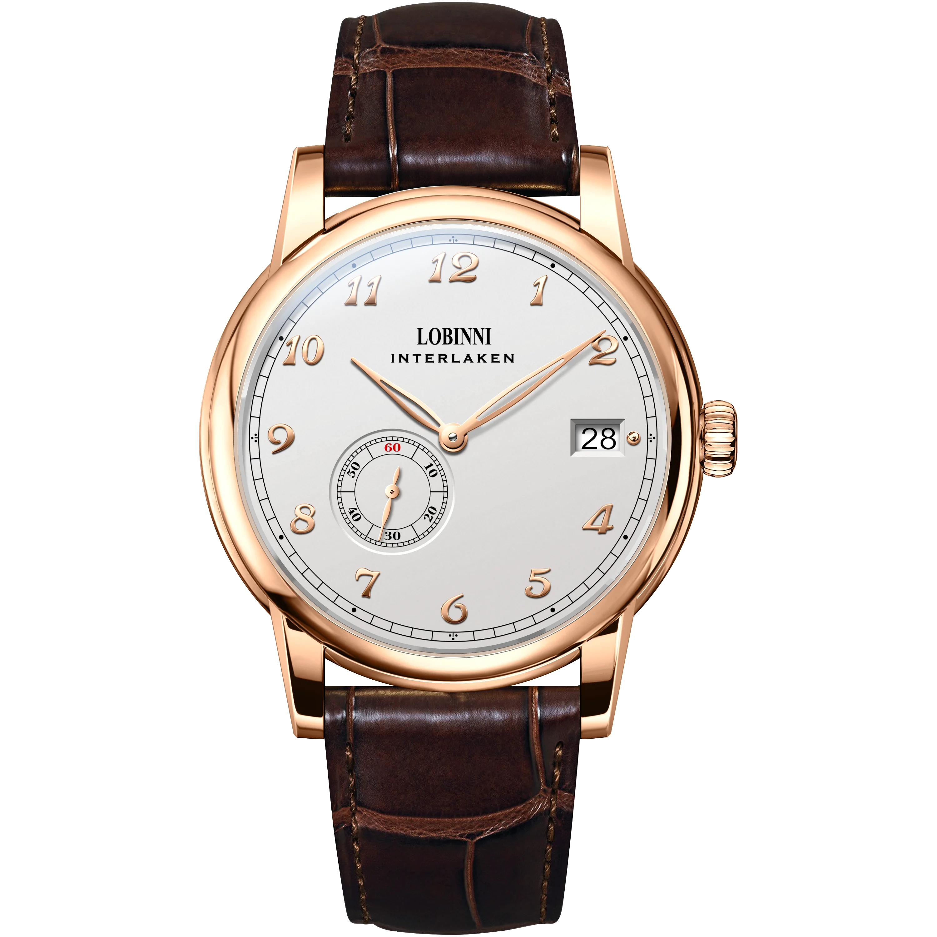 

Lobinni Luxury Watch For Men Mens Automatic Watches Ulththin Mechanical Wristwatch 50m Waterproof Sapphire Mirror Leather Strap