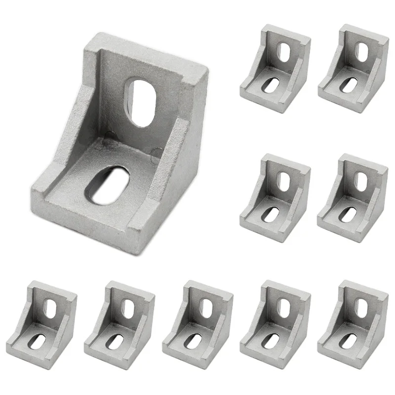 

10 Pack Aluminum Profile Corner Bracket, L Shape Right Angle Joint Bracket Fastener, L Brackets Connector for 40 Series Profile