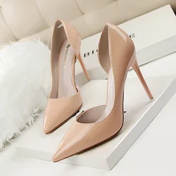 BIGTREE New 2026 Women Pumps Elegant Pointed Toe Patent Leather Office Lady Shoes Spring Summer High Heels Wedding Bridal Shoes