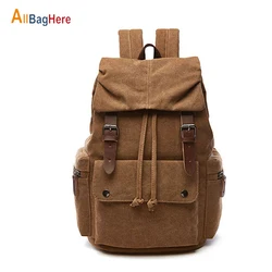 Outdoor Canvas Laptop Backpack Men Women School Fashion Anti-Theft Bag Travel Waterproof Large Capacity Camping Hiking Backpacks