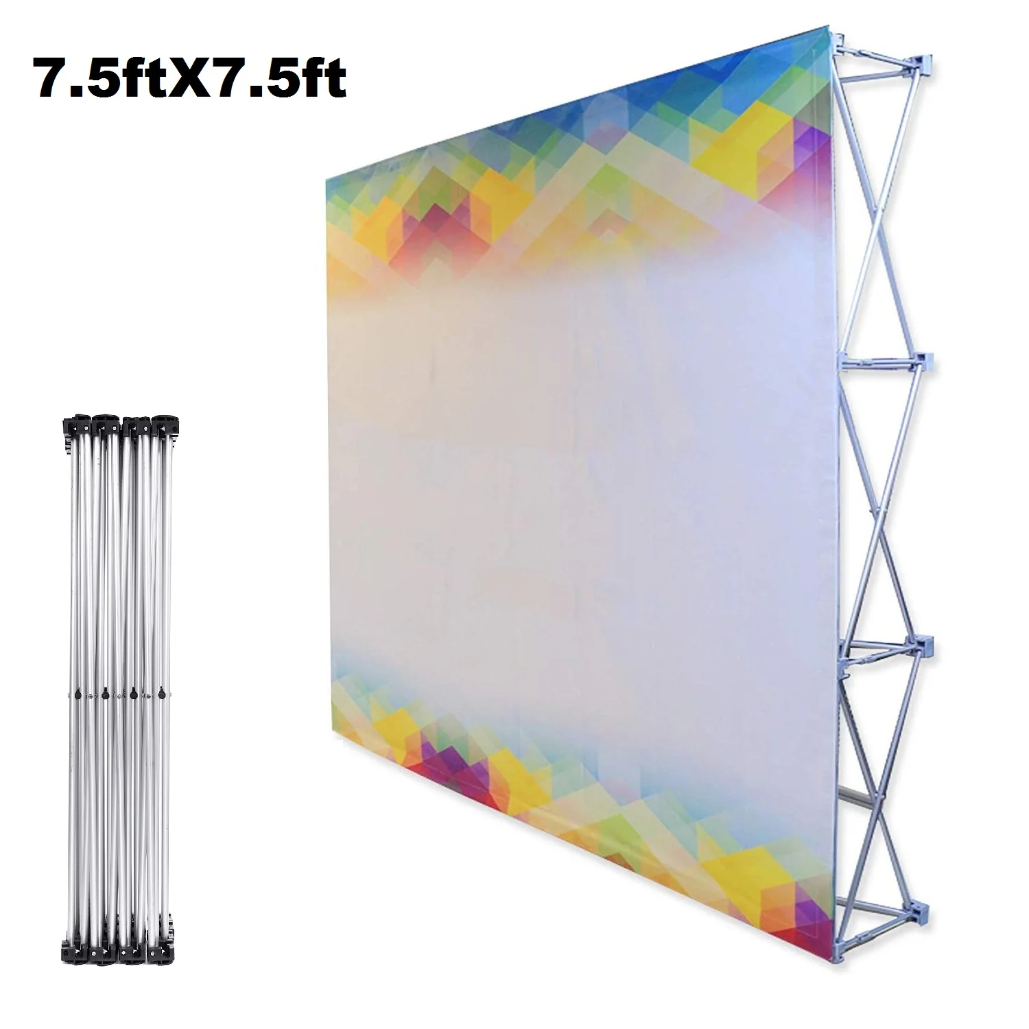 Exhibition Display Stand Trade Advertising Show Wall Aluminum Flower Folding Stand Frame for Wedding Backdrops Straight Banner