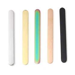 Multicolor Stainless Steel Rings Rectangle Blank Stamping Tags DIY Making Rings Women Men Party Jewelry Findings 52mm x 5mm,2PCs