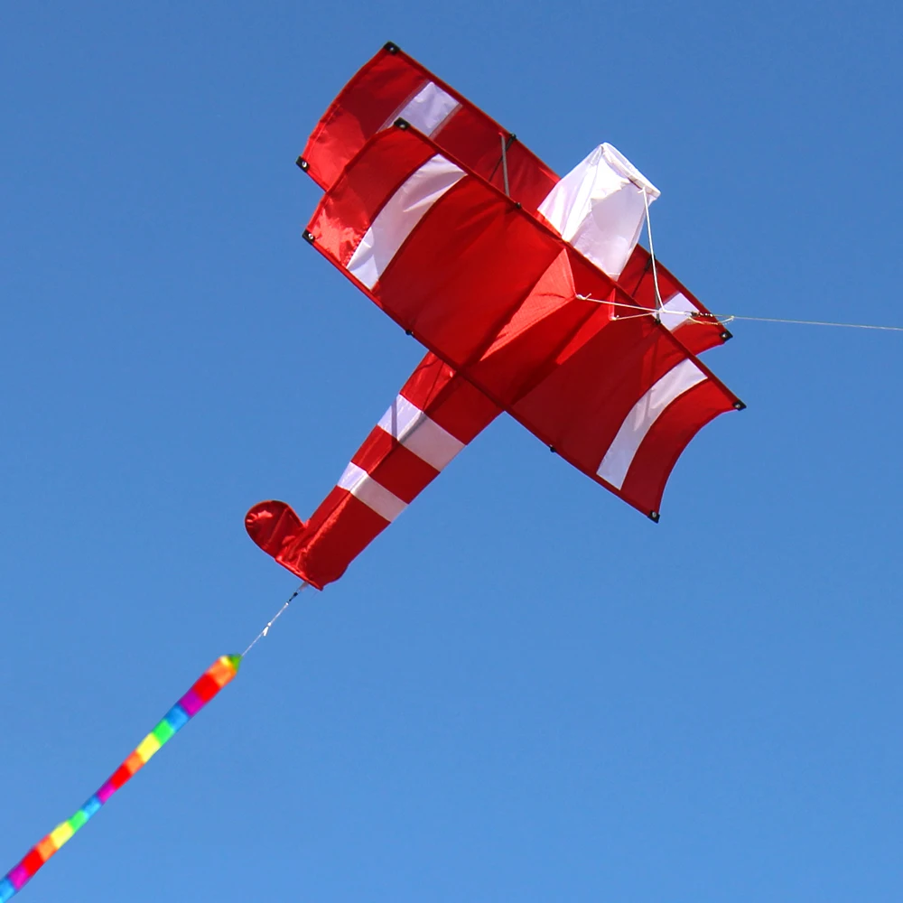 Outdoor Fun 86cm Stereo Airplane Kite For Adult Kids 3D Aircraft Kites With Handle & Line Good Kite Flying Factory Sale