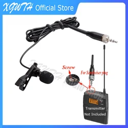 Professional Lavalier Lapel Unidirectional Condenser Microphone for Sennheiser Wireless BodyPack Transmitter 3.5 mm Lockable