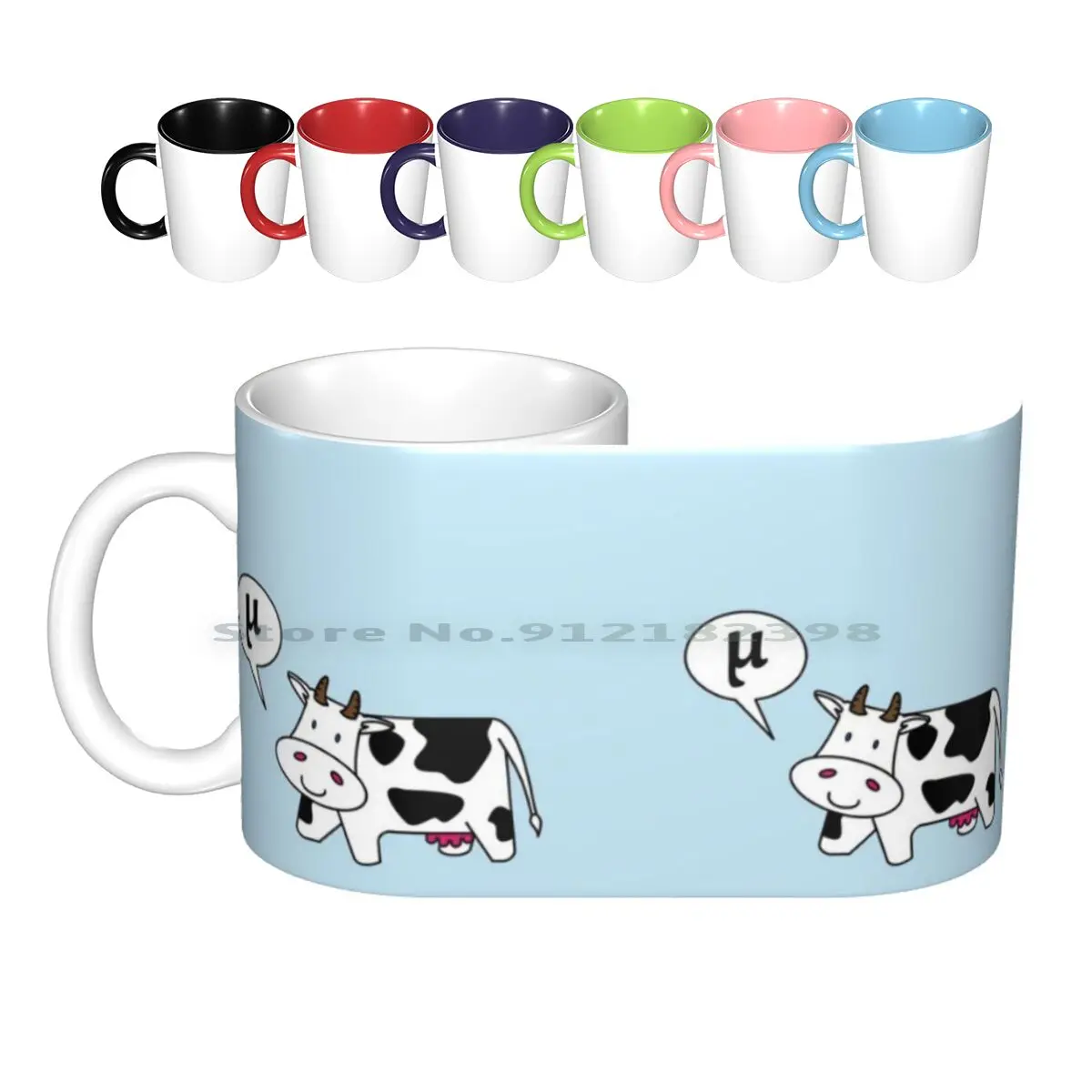 The Cow Goes Mu Ceramic Mugs Coffee Cups Milk Tea Mug Cow Cow Goes Mu Cow Goes Moo Animal Farm Greek Speaking Cow Moo Greek