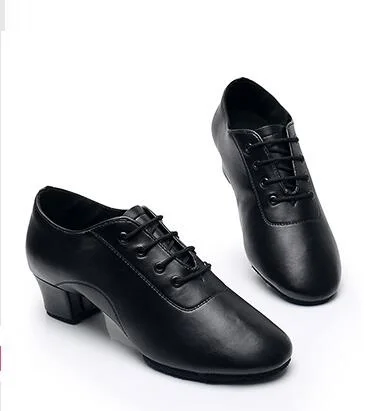 Sapatos esportivos para dança, tênis feminino e masculino de couro para treino de dança industrial