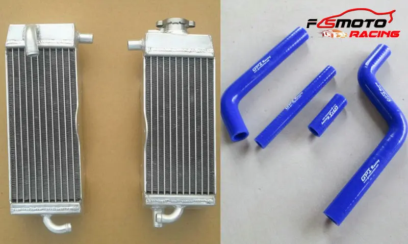 L&R Aluminum Radiator + Silicone Hose Cooling For Yamaha YZ125 YZ 125 1996-2001 01 00 99 98 97 96