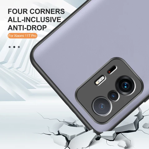 Кожаный чехол для Xiaomi 11T Pro 6,67 дюйма, чехлы для телефонов Xiomi 11 T 11TPro, мягкий удобный противоударный защитный чехол, чехол
